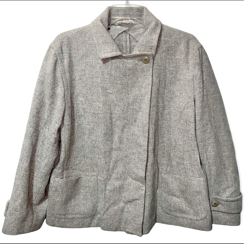 MAXMARA Wool Two Button Coat Made in Italy Size 14 XL